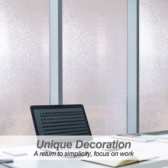 Window Film Privacy Protection Sticker Static Cling Easy Remove 17.7" x 78.7" - Picture 3 of 6